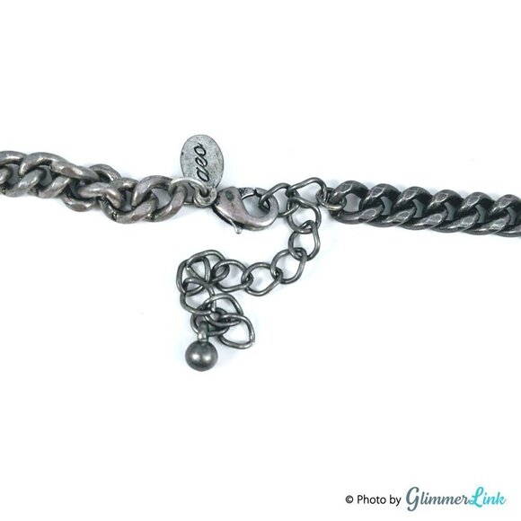 AEO Black Cluster Mesh Bib Statement Necklace - Picture 4 of 7